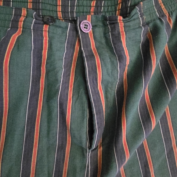 Vintage Legacy Stripped Size L Cotton Polyester 2 Piece Pajamas 90s Lightweight - Picture 6 of 8